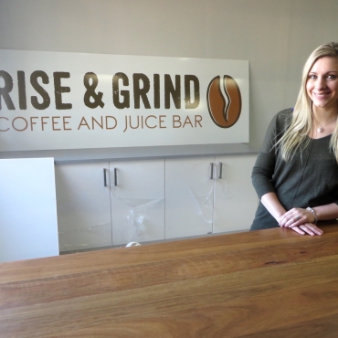 Rise & Grind: Our own coffee & juice bar